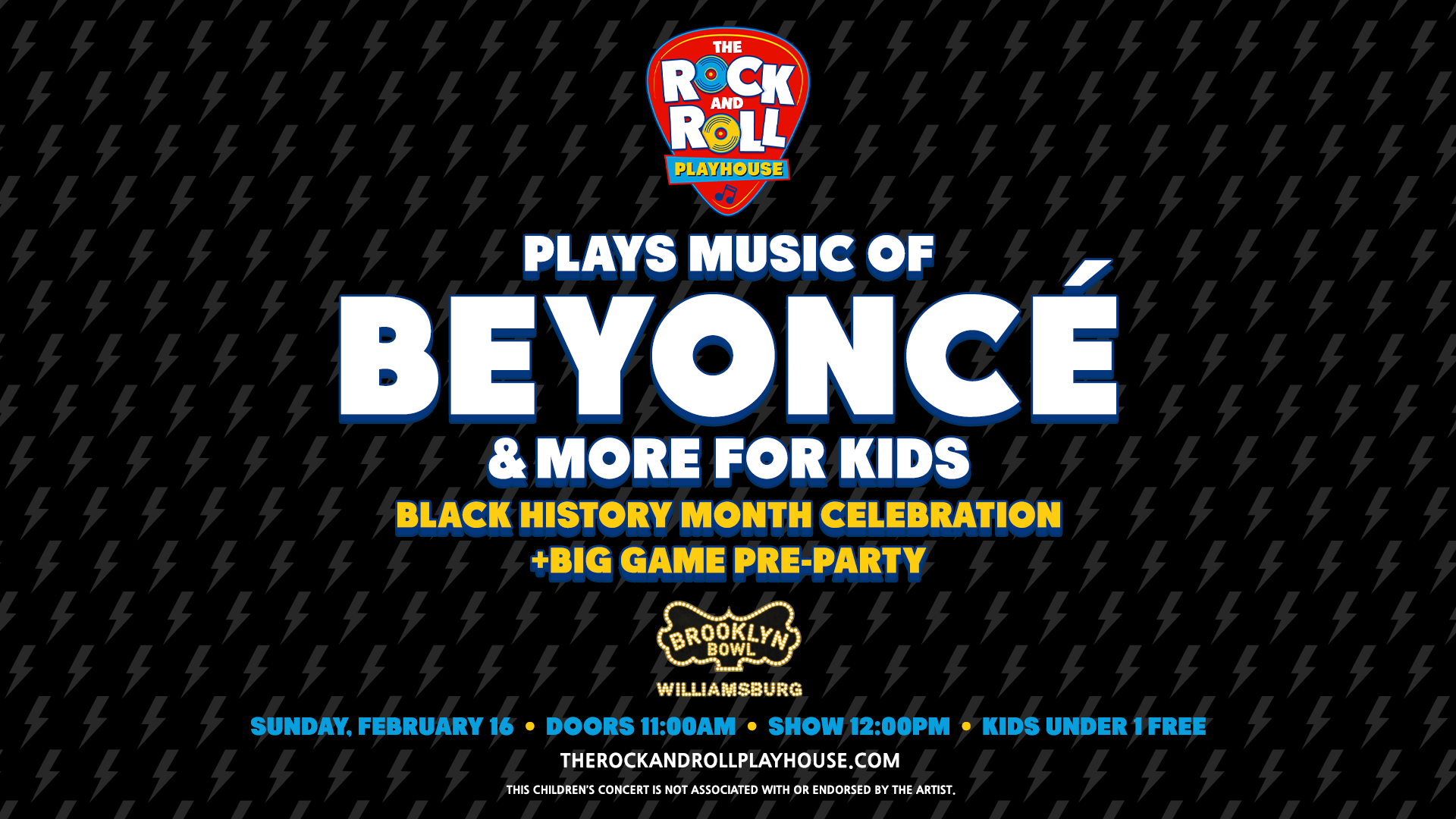 More Info for The Rock and Roll Playhouse plays the Music of Beyoncé + More for Kids