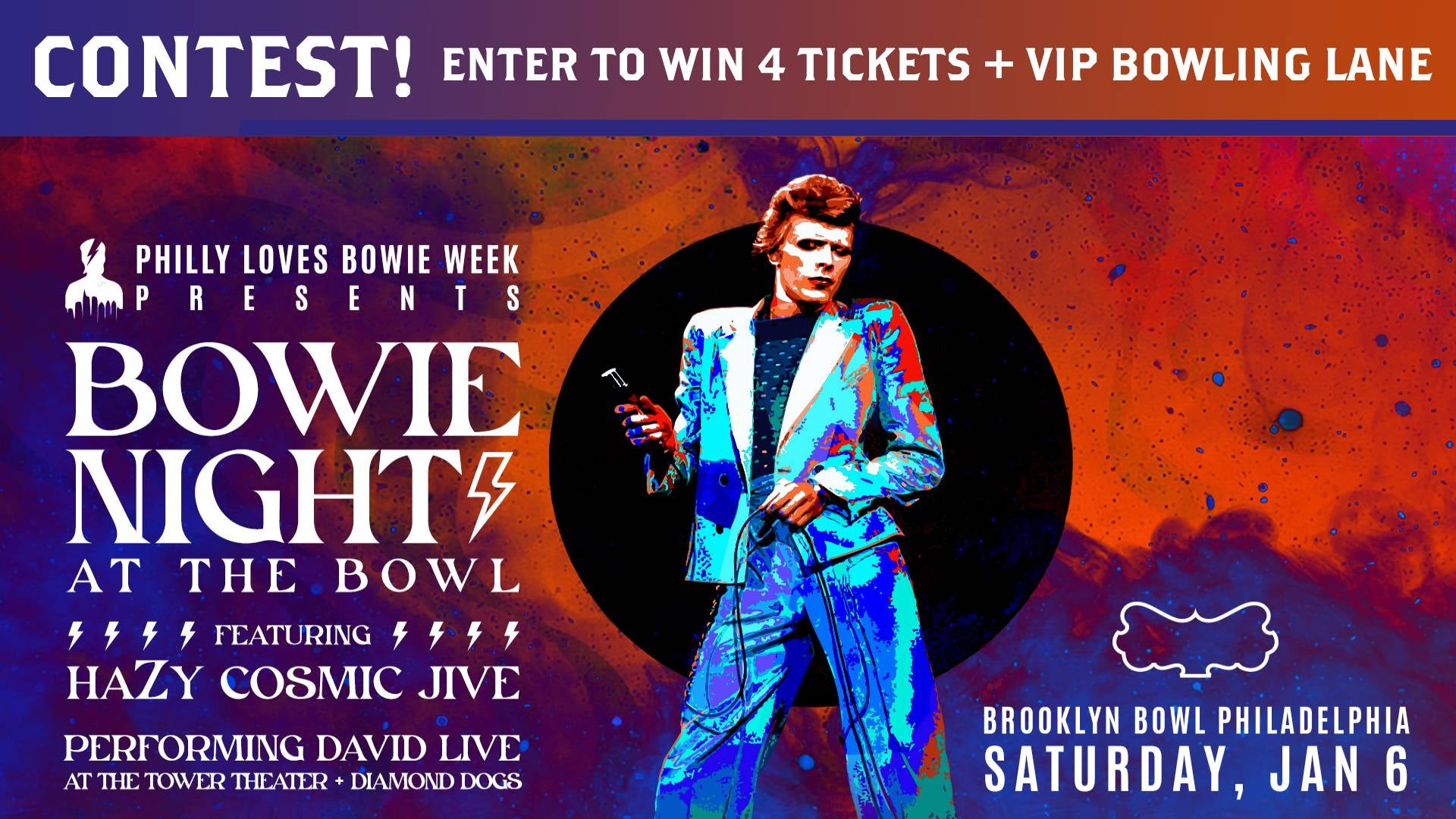 More Info for CONTEST! Win four (4) tickets + VIP bowling lane to haZy cosmic jive at Brooklyn Bowl Philly!