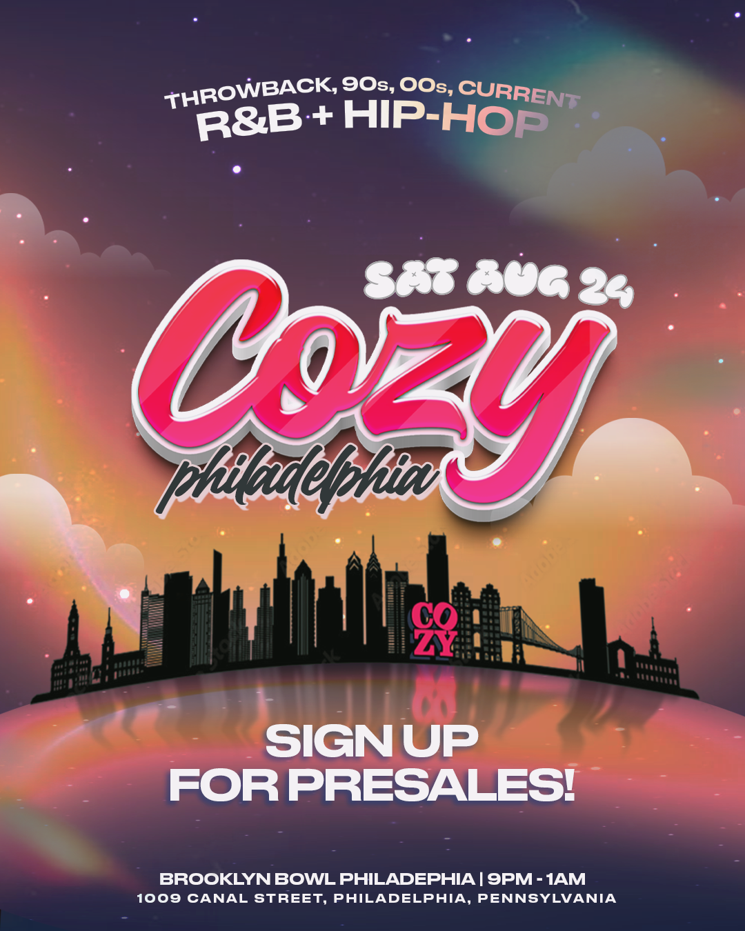 Cozy Worldwide: Throwback 90s and 2000s R&B Party (21+)